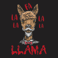 Fa La La La Llama Christmas Santa T-shirt | Artistshot