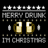 Merry Drunk I'm Christmas Beer Ugly Christmas Sweater Sweatshirt Pocket T-shirt | Artistshot