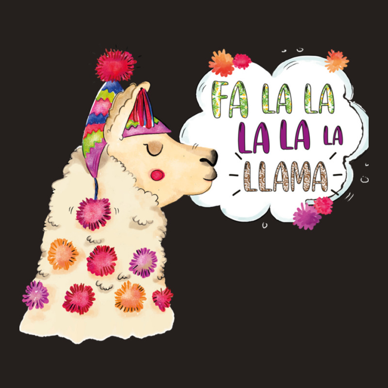 Fa La La La Llama Christmas Santa Tank Top | Artistshot