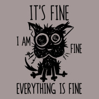 It's Fine I'm Fine Everything Is Fine Stressed Out Black Cat Long Slee Vintage Hoodie | Artistshot