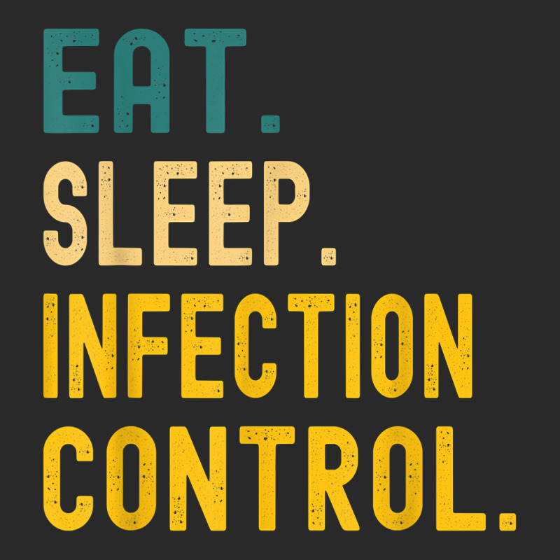 Vintage Retro Sunset Eat Sleep Infection Control T Shirt Printed Hat | Artistshot