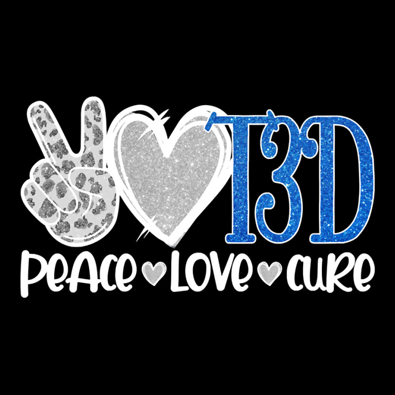 Peace Love Cure Type 3 Diabetes Awareness T3d Blue Ribbon Pullover Hoo Lightweight Hoodie by cm-arts | Artistshot