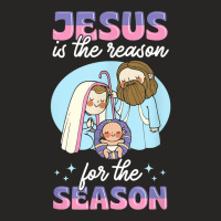 Jesus Is The Reason For The Season Christian Nativity T Shirt Ladies Fitted T-shirt | Artistshot