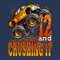 Kids 12 Year Old Monster Truck Birthday Shirt 12 & Crushing It Men Denim Jacket | Artistshot