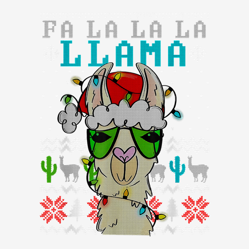 Fa La La La La Merry Christmas Funny Santa Llama Ugly T Shirt Portrait Canvas Print | Artistshot