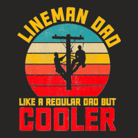 Lineman Dad But Cooler Funny Electrician Utility Father Mens Premium Ladies Fitted T-shirt | Artistshot