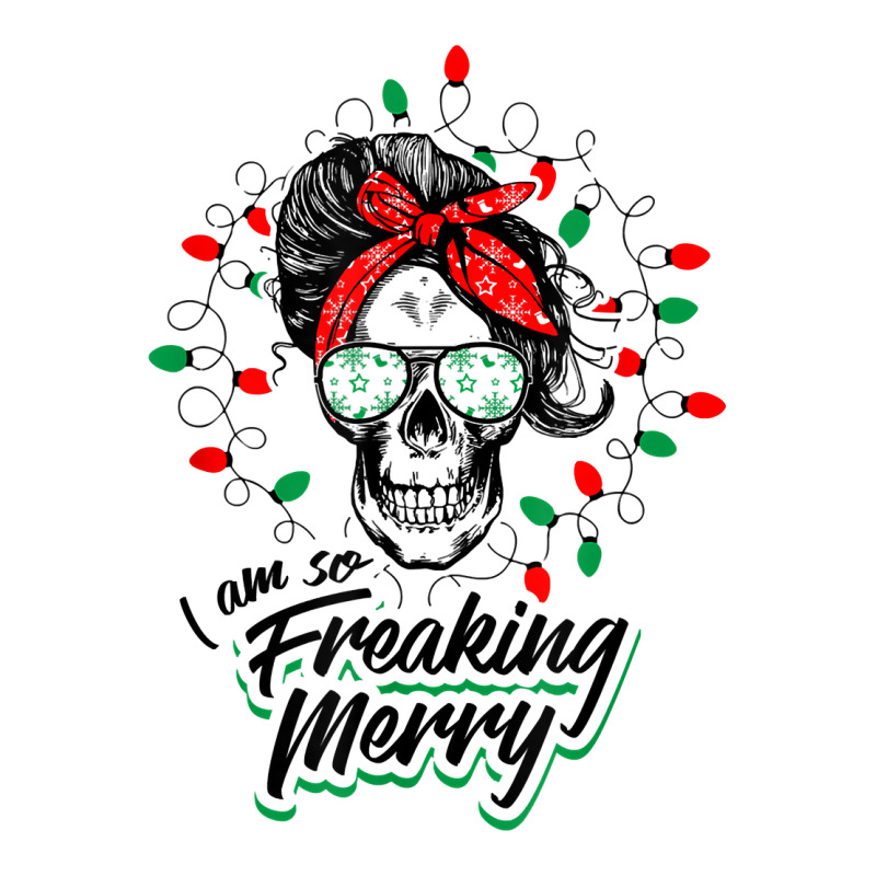 Funny Christmas Mom Skull Design Freaking Merry Lights T Shirt Women's Pajamas Set by hudizhowav | Artistshot