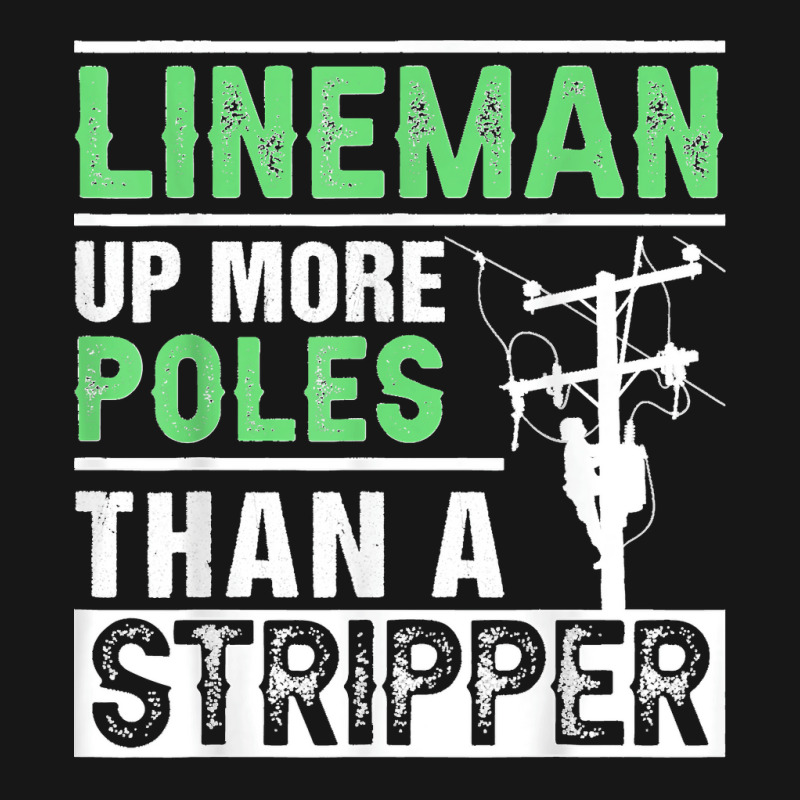 Lineman Up More Poles Than A Stripper Electrician Lineworker Medium-length Apron | Artistshot