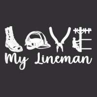 Lineworker Love My Lineman Wife Electrician Girlfriend Vintage Hoodie | Artistshot