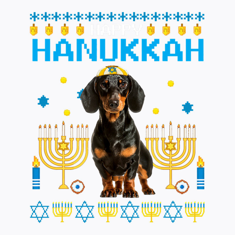 Dachshund Chanukah Jewish Ugly Hanukkah Sweater Pajama T-shirt | Artistshot