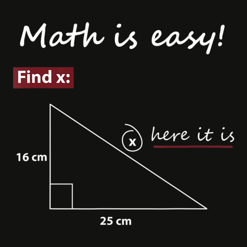 Math Is Easy Find X Here It Is Scorecard Crop Tee by cm-arts | Artistshot