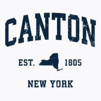 Canton New York Ny Vintage Athletic Navy Sports Design Long Sleeve T S T-shirt | Artistshot