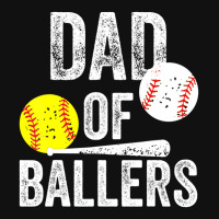 Mens Dad Of Ballers Dad Of Baseball And Softball Player Baby Beanies | Artistshot