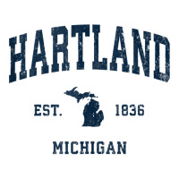 Hartland Michigan Mi Vintage Athletic Navy Sports Design Tank Top Crewneck Sweatshirt | Artistshot