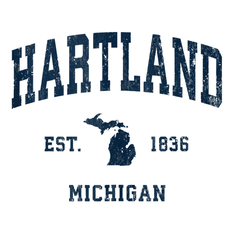 Hartland Michigan Mi Vintage Athletic Navy Sports Design Tank Top Crewneck Sweatshirt by vaeriburaeme | Artistshot