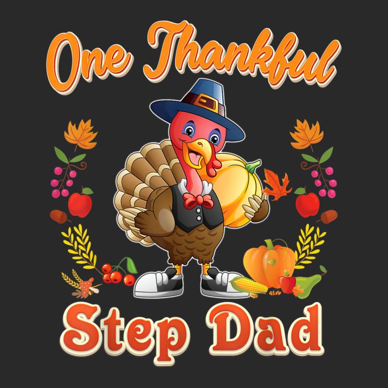 One Thankful Step Dad Thanksgiving Turkey Blessed Grateful Printed hat by Color | Artistshot