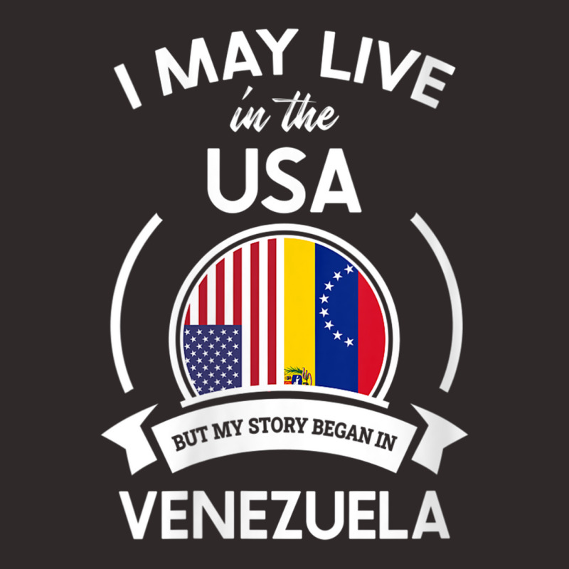 Womens May Live In The Usa But My Story Began In Venezuela Gift V Neck Racerback Tank by cm-arts | Artistshot