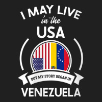 Womens May Live In The Usa But My Story Began In Venezuela Gift V Neck Ladies Polo Shirt | Artistshot