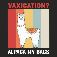 Vaxication Alpaca My Bags - Post Pandemic Travel Graphic Ladies Fitted T-shirt | Artistshot