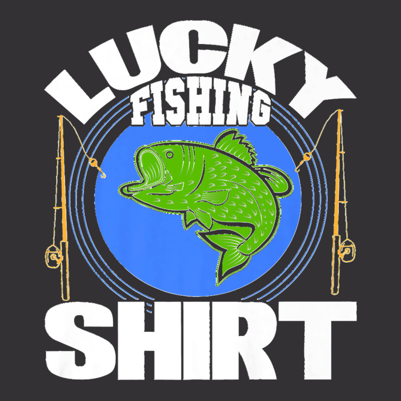 Lucky Fishing Funny Fisherman Fish Premium Vintage Hoodie | Artistshot