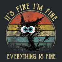 It's Fine I'm Fine Everything Is Fine Funny Black Cat Crewneck Sweatshirt | Artistshot