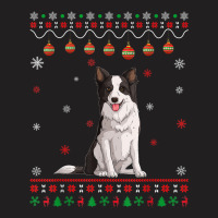 Border Collie Dog Ugly Xmas Design Matching Ugly Christmas T-shirt | Artistshot