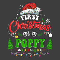 First Christmas As A Poppy Funny Holiday Santa Hat Groovy Men's Polo Shirt | Artistshot