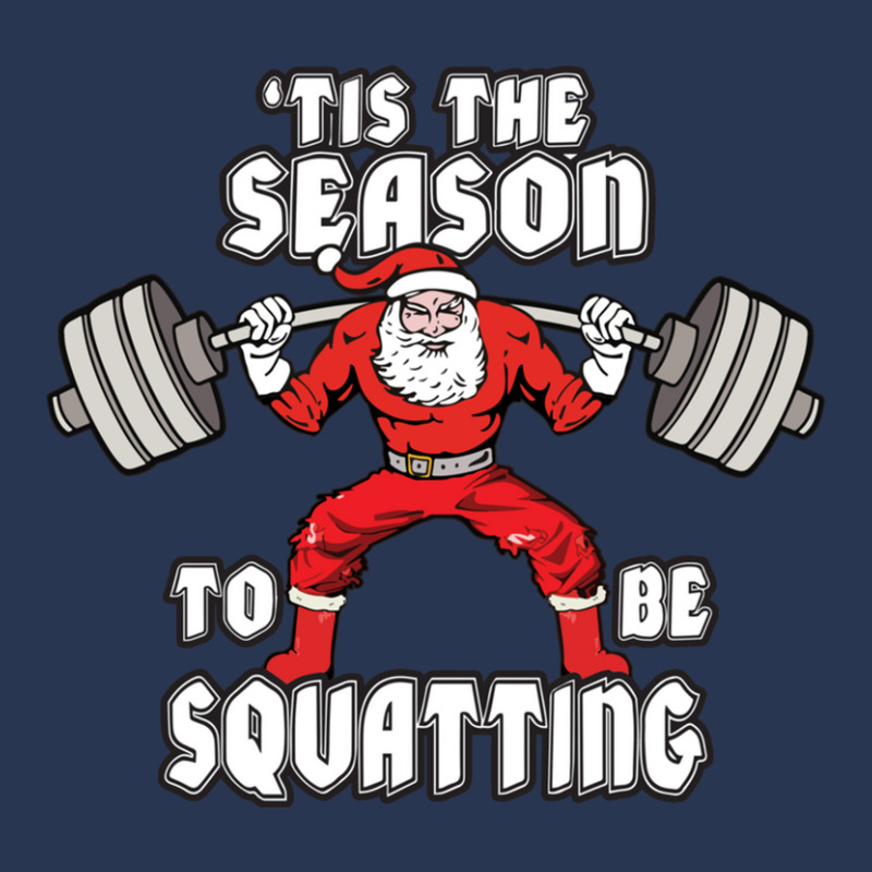 Tis The Season To Be Squatting - Santa Leg Day Ladies Denim Jacket by BobMcalister | Artistshot