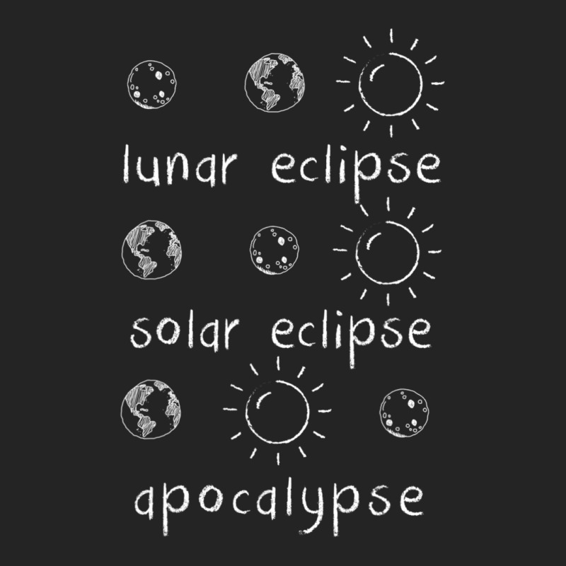 Lunar Solar Eclipse And Apocalypse Science 3/4 Sleeve Shirt by cm-arts | Artistshot