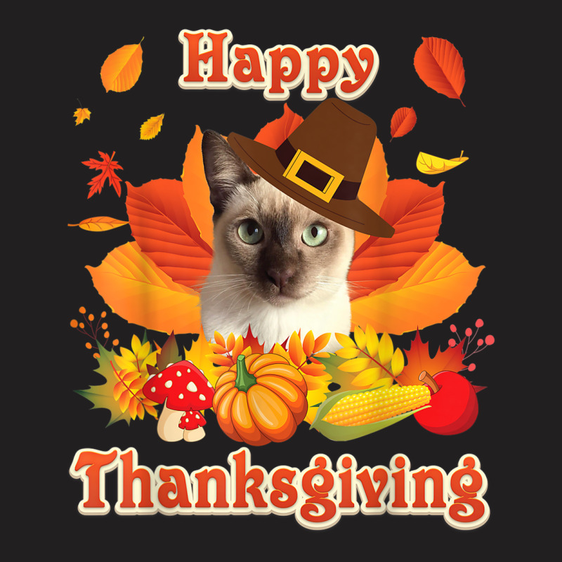 Happy Thanksgiving Tonkinese Cat I'm Thankful For My Turkey T-shirt | Artistshot