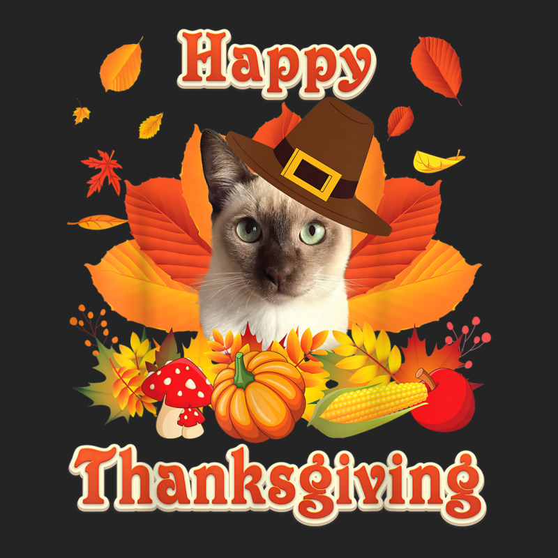 Happy Thanksgiving Tonkinese Cat I'm Thankful For My Turkey 3/4 Sleeve Shirt | Artistshot