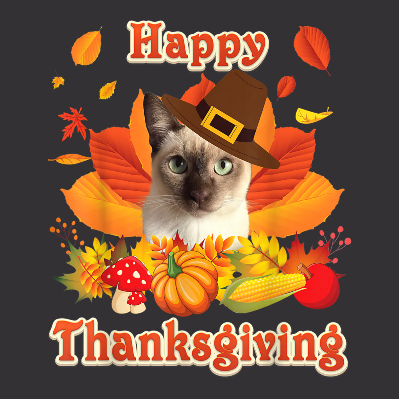 Happy Thanksgiving Tonkinese Cat I'm Thankful For My Turkey Vintage Short | Artistshot