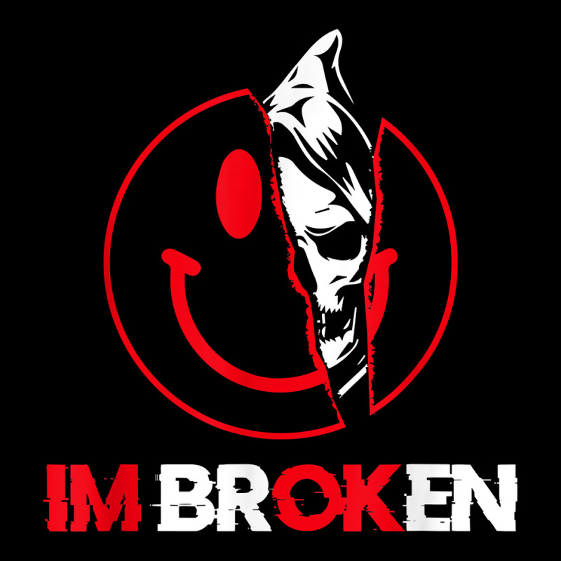 I'm Ok I'm Broken Invisible Illness Mental Awareness Reaper T Shirt Cropped Sweater by alishia3asa | Artistshot