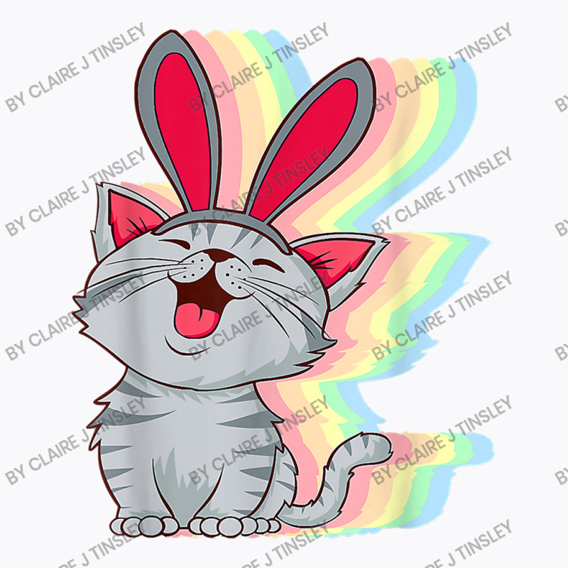 Cat Bunny Ears Easter Day Cute Pet Kitten Lover Boys Girls T-Shirt by Claire J Tinsley | Artistshot