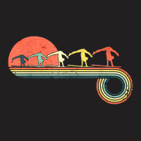 Gymnast Girl Exercise Retro Vintage Sunset Rainbow Color T-shirt | Artistshot