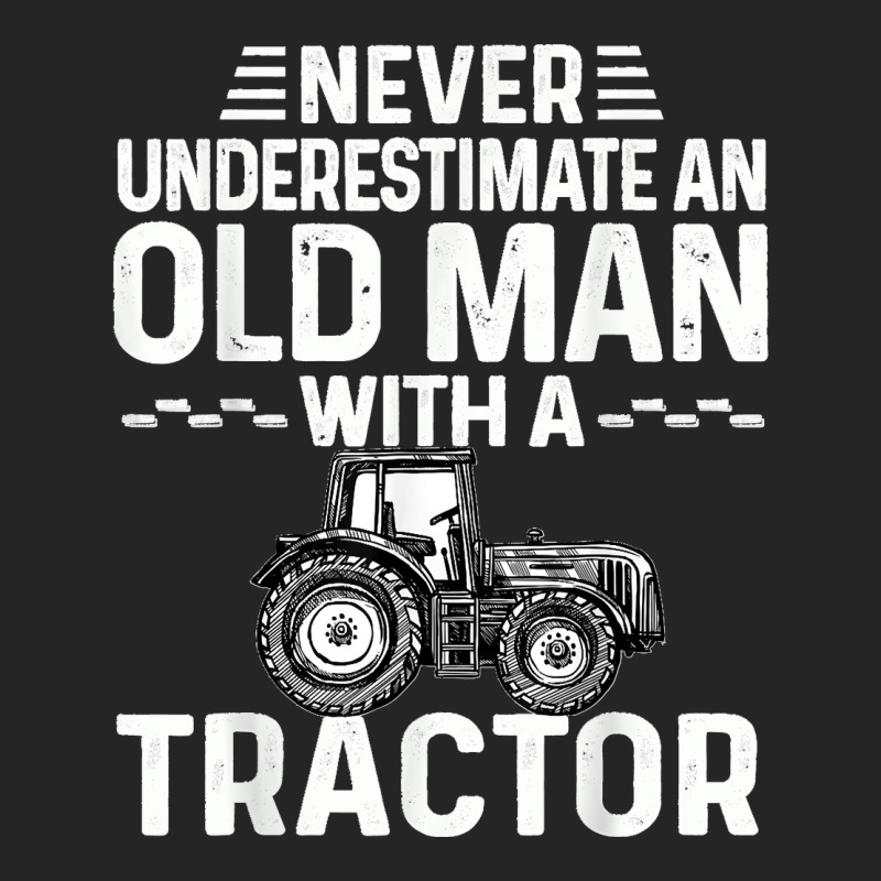 Mens Cool Farmer Never Underestimate An Old Man With A Tractor Unisex Hoodie | Artistshot