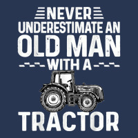 Mens Cool Farmer Never Underestimate An Old Man With A Tractor Men Denim Jacket | Artistshot