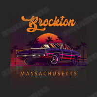 Brockton Massachusetts Retro Vintage 80s 90s Muscle Cars Retrowave Aes Ladies Fitted T-shirt | Artistshot