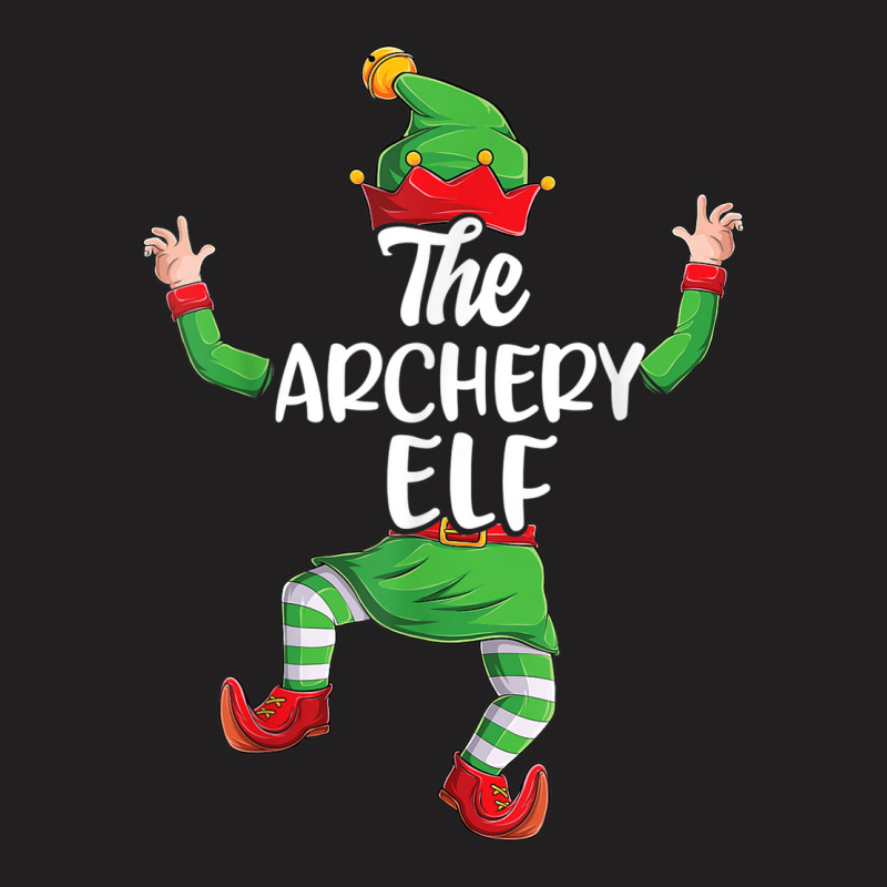 Archery Elf Family Matching Christmas Pajamas Pjs Xmas Men T-shirt | Artistshot