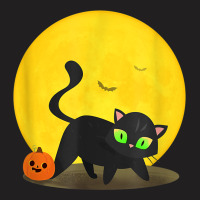 Happy Halloween Cute Black Cat Party Costume T-shirt | Artistshot