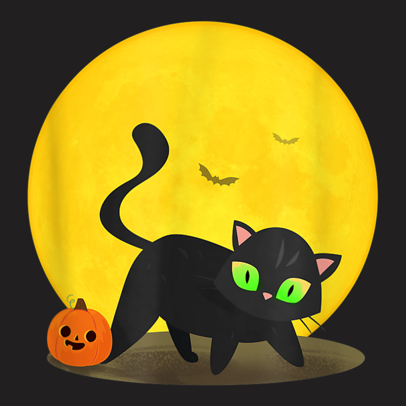 Happy Halloween Cute Black Cat Party Costume T-shirt | Artistshot