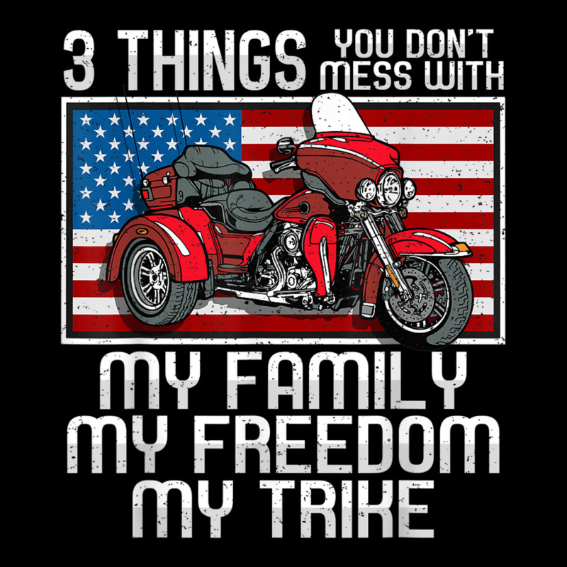 Motorcycle Trike American Biker Rules V-Neck Tee by MaraRojas | Artistshot