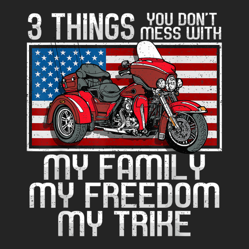 Motorcycle Trike American Biker Rules 3/4 Sleeve Shirt by MaraRojas | Artistshot