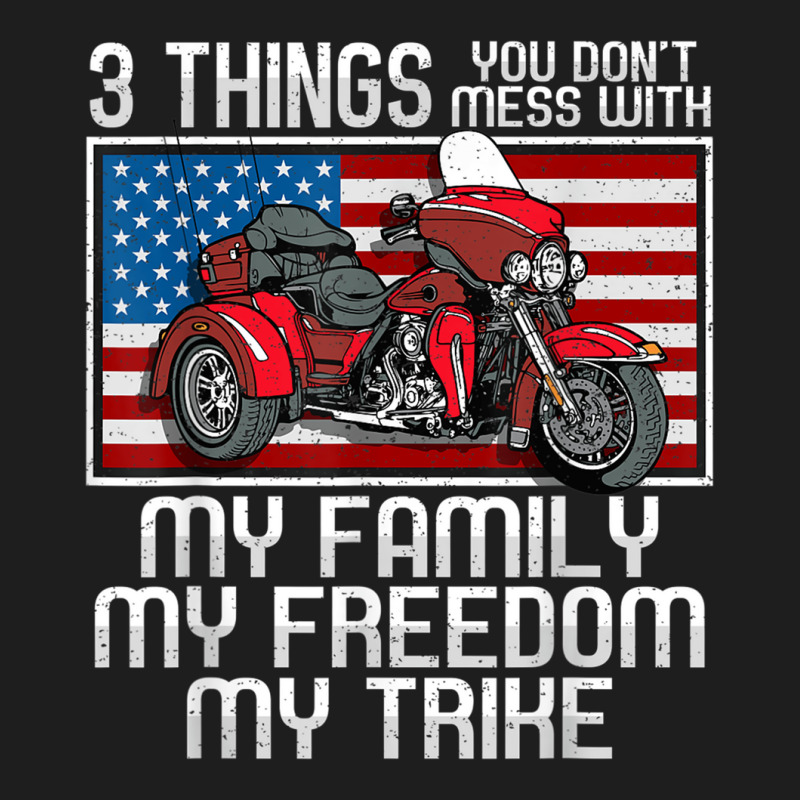 Motorcycle Trike American Biker Rules Classic T-shirt by MaraRojas | Artistshot