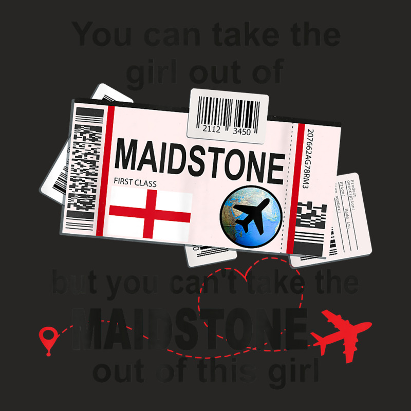 Maidstone Girl   Maidstone Boarding Pass   Maidstone T Shirt Ladies Fitted T-Shirt by cm-arts | Artistshot