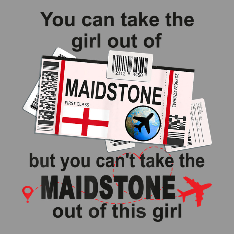 Maidstone Girl   Maidstone Boarding Pass   Maidstone T Shirt Women's V-Neck T-Shirt by cm-arts | Artistshot