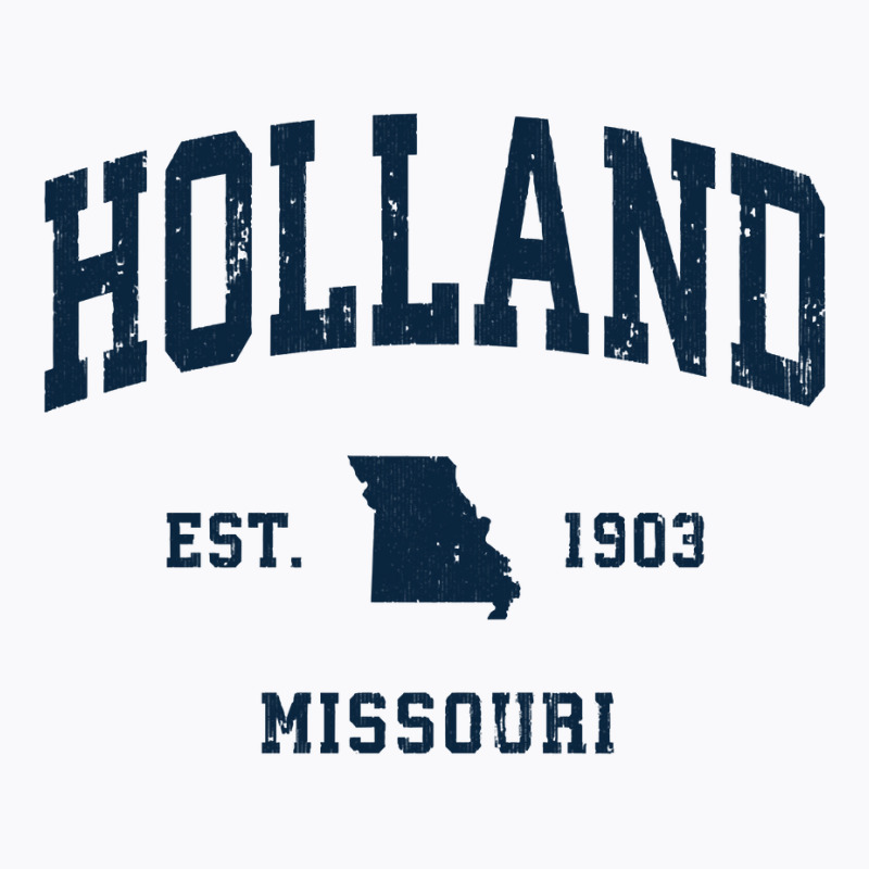 Holland Missouri Mo Vintage Athletic Navy Sports Design Long Sleeve T T-shirt | Artistshot