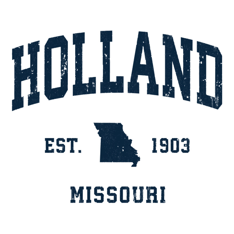 Holland Missouri Mo Vintage Athletic Navy Sports Design Long Sleeve T Long Sleeve Shirts | Artistshot