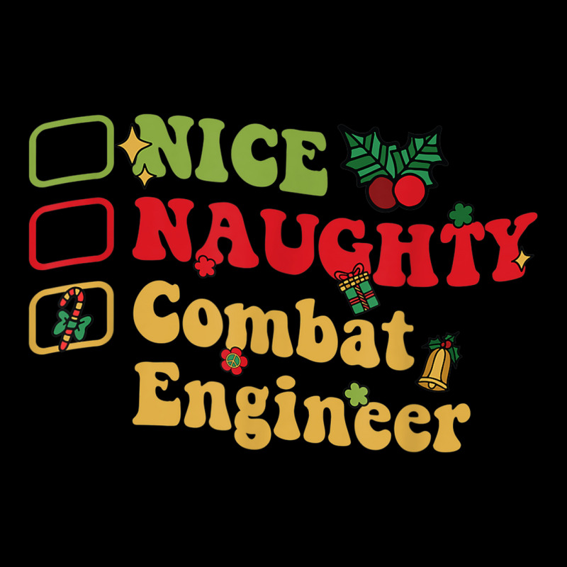 Groovy Nice Naughty Combat Engineer Christmas List Adjustable Cap by Uniform | Artistshot