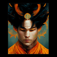 Goku Realistic Portrait Digital Art 3 Friend Pocket T-shirt | Artistshot